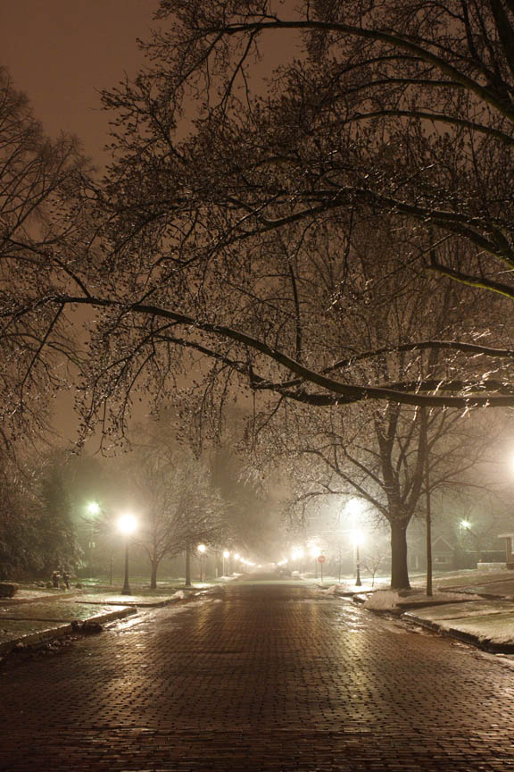 Street after ice storm