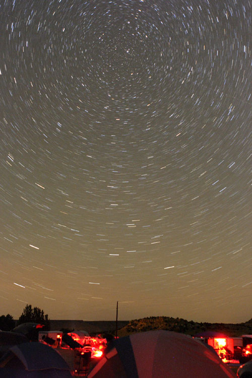 Polar star trails