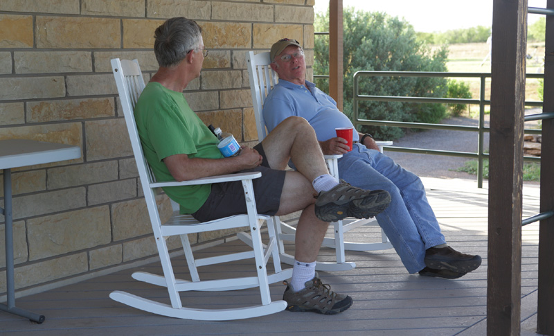 Relaxing on the porch