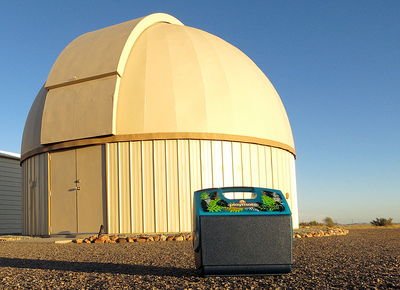 My cooler in front of Tom's dome