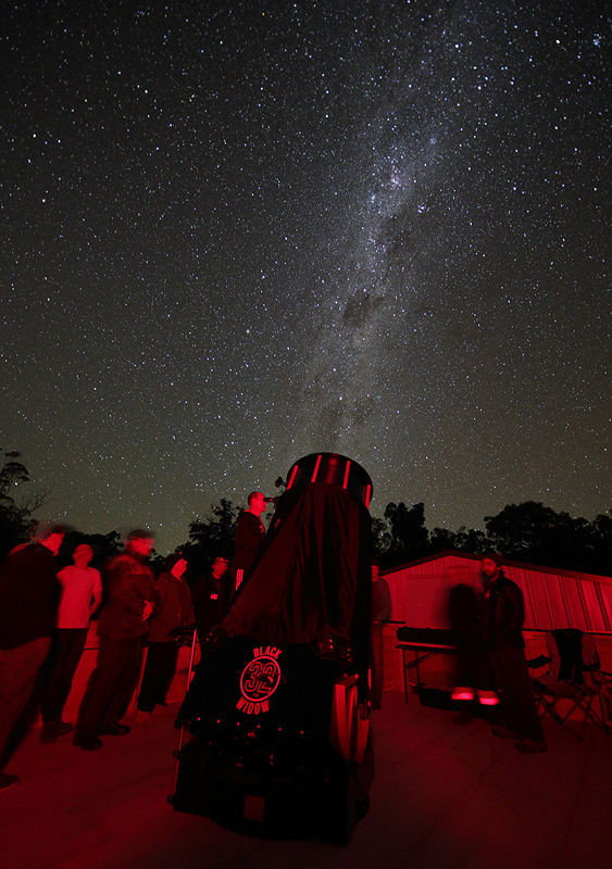 Another favorite shot - the Milky Way pours into the telescope