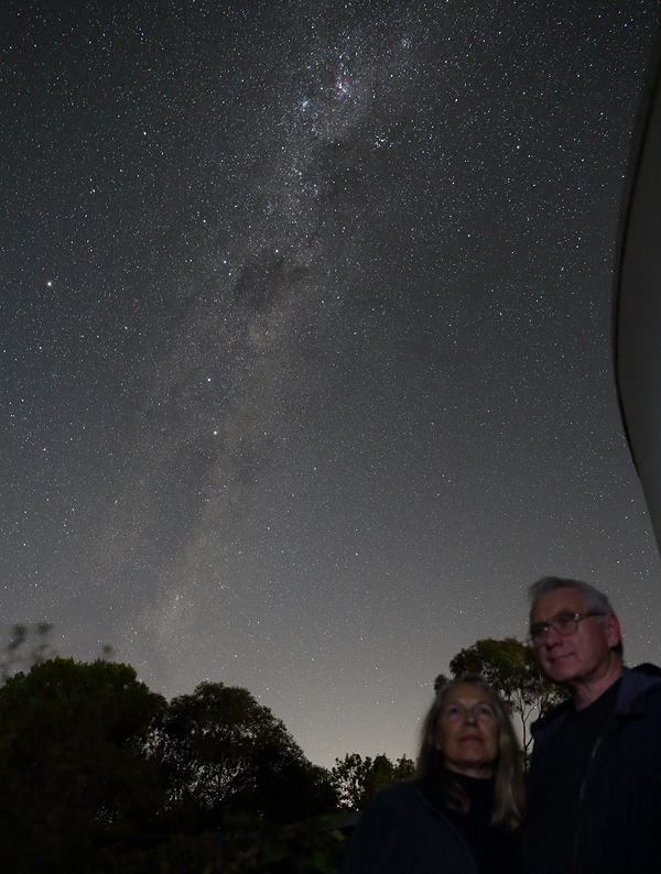 Peter and Kim under the southern sky