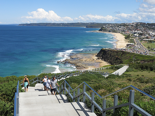 Climbing the stairs in Newcastle