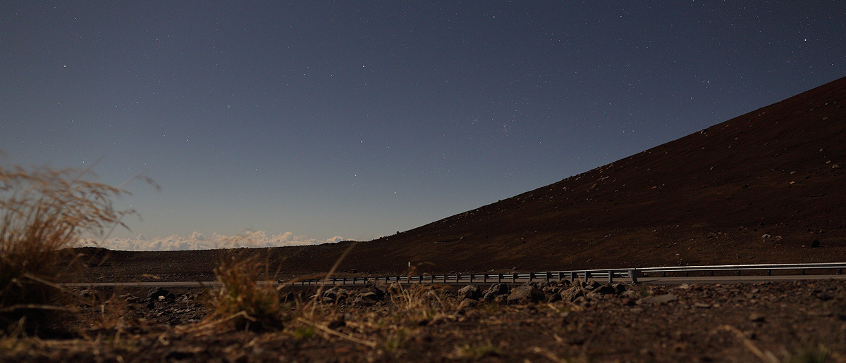 The moonlit southern sky