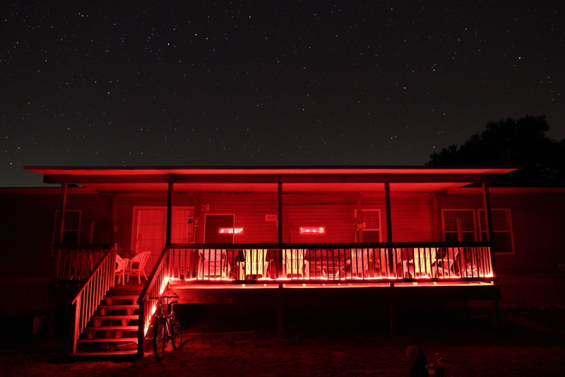 A porch lit for astronomers