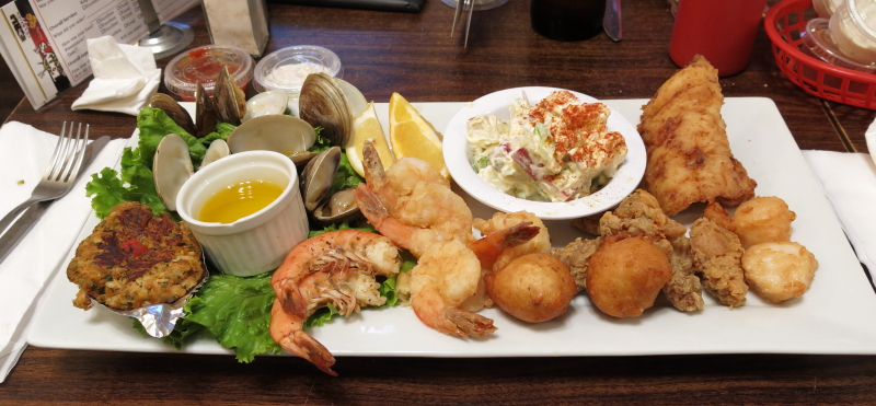 Tony's huge seafood sampler