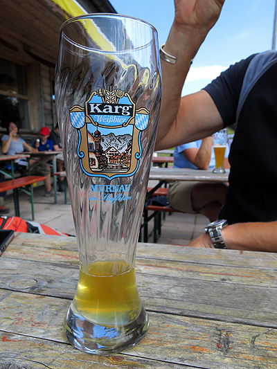 A beer on top of a mountain