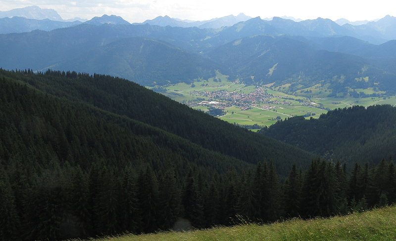 A village below the hill