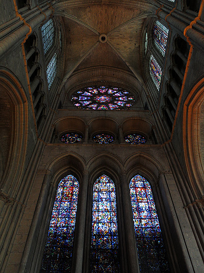 Stained glass in the Reims cathedral