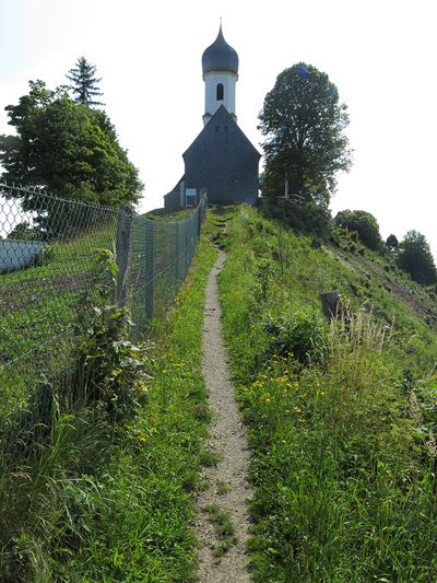 Outside of church, from trail