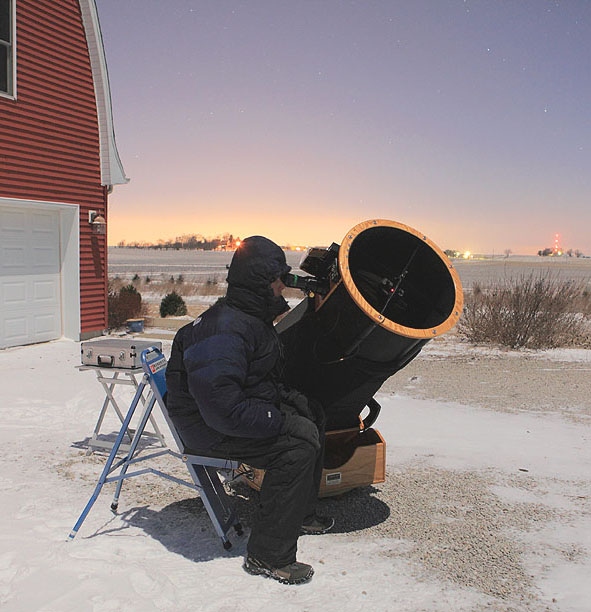 Observing in frigid Illinois