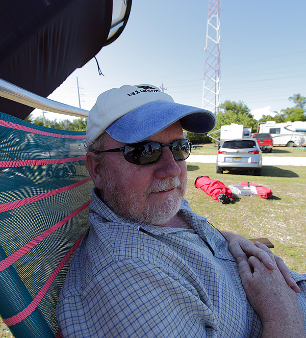 Vic Menard relaxes