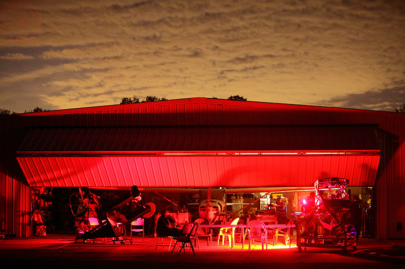 Clouds over the hangar