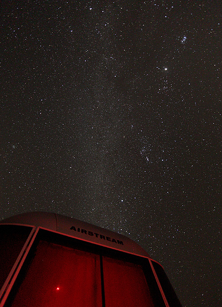 Milky Way over an Airstream