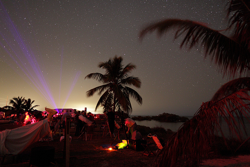 Berm view with laser