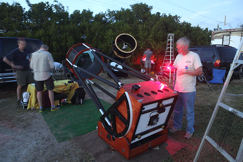 Preparations for observing as darkness falls