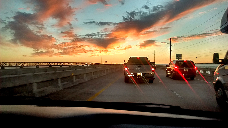 Traffic jam in the Keys