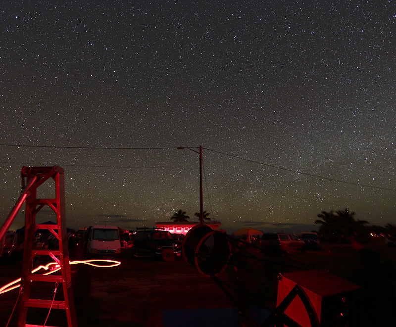 Eta Carina, part of the Southern Cross, and Omega Centauri