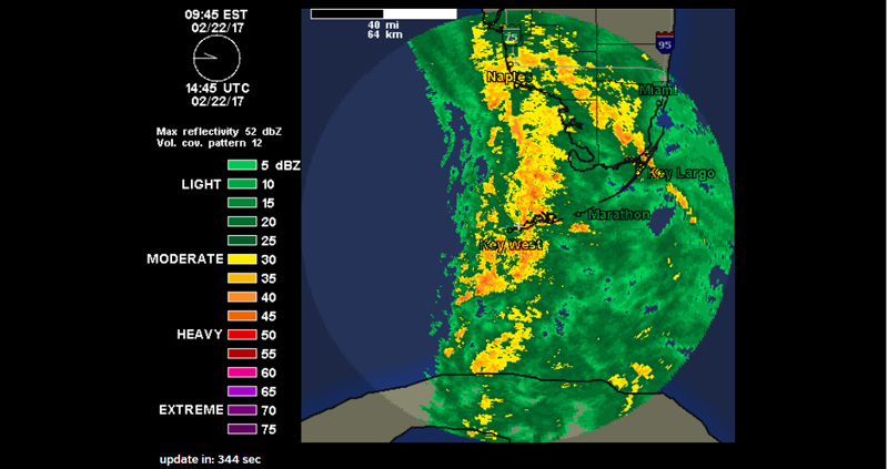 Radar image for Wednesday