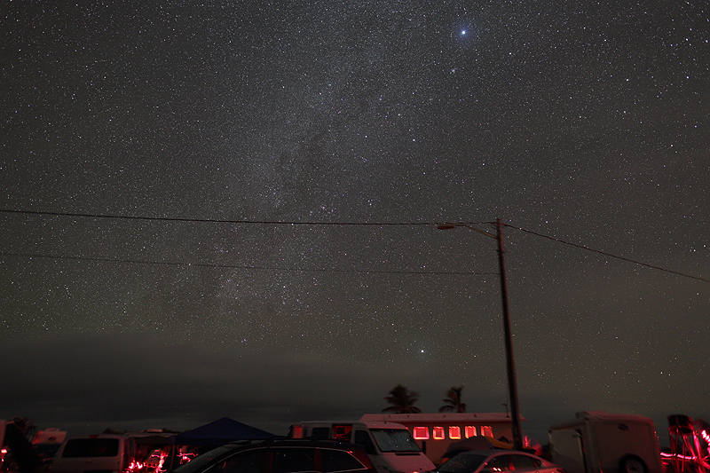 A partly cloudy night under beautiful southern skies