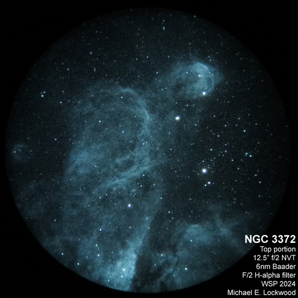 Top of Eta Carina nebula with nightvision