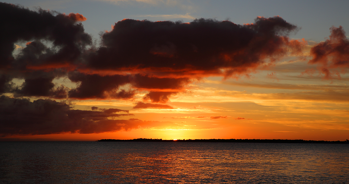 Sunset from the dock at Camp Sawyer