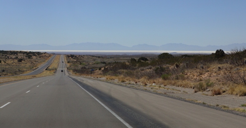 First glimpse of the White Sands