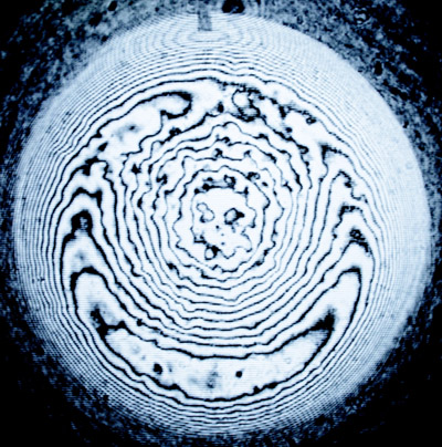 Interferogram quantifying damage