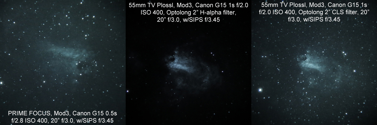 Prime focus and afocal images