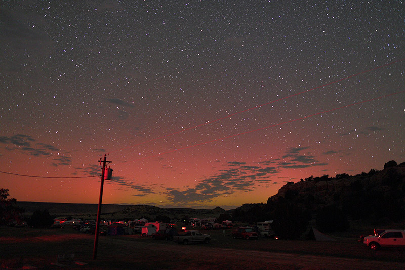 Faint aurora over the Okie-Tex Star Party