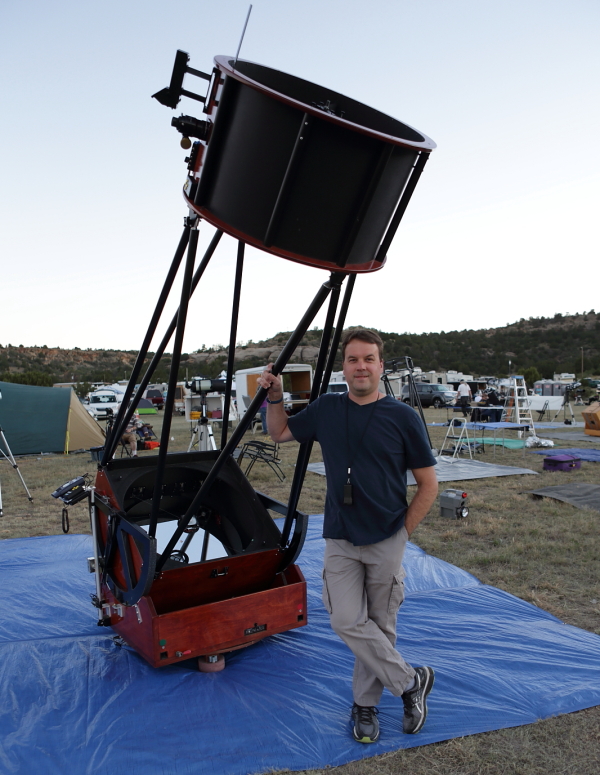 Your author with the 32" telescope