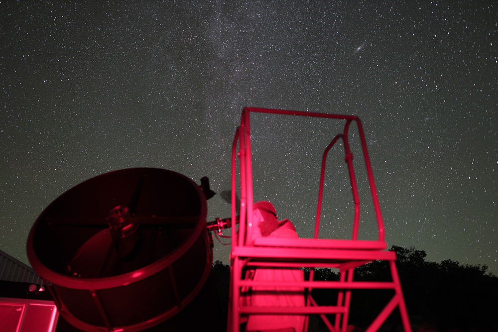 40", observer, ladder, and Andromeda