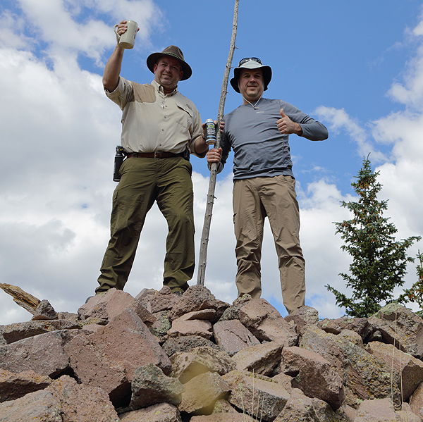 Celebrating at the summit