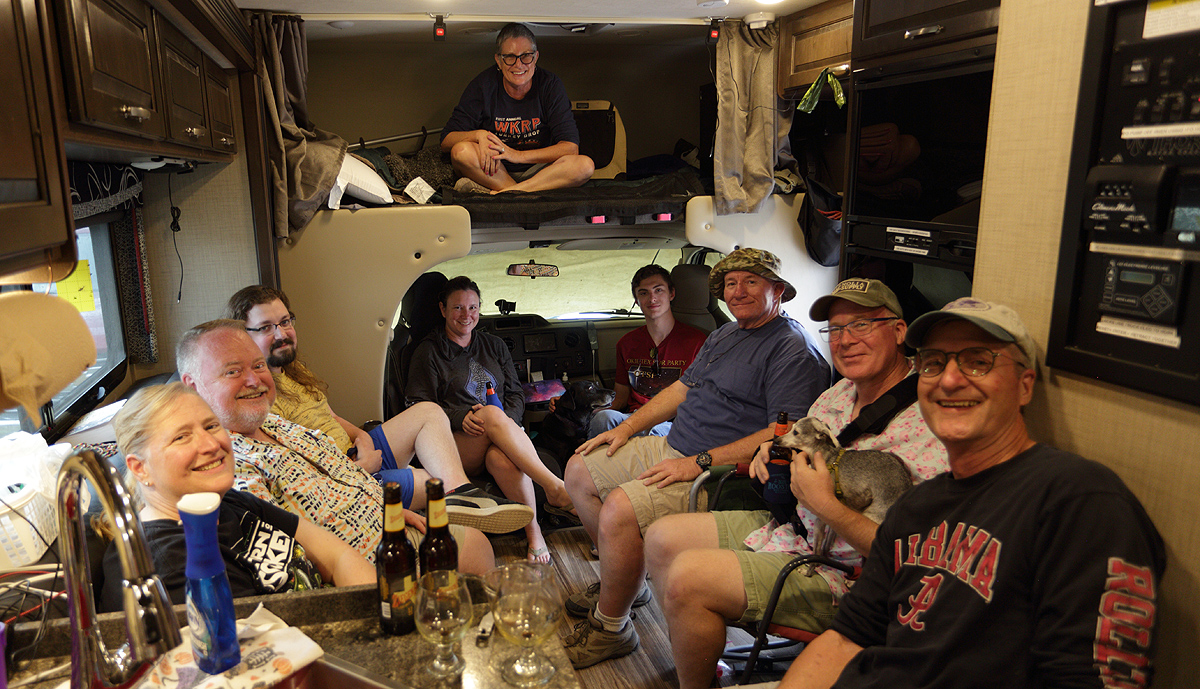 Hanging in the motor home while it rains