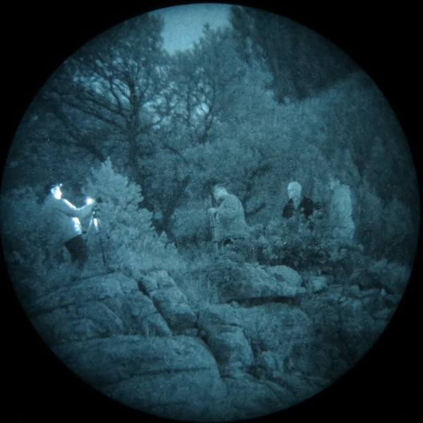 Astrophotographers on the mesa east of observing field