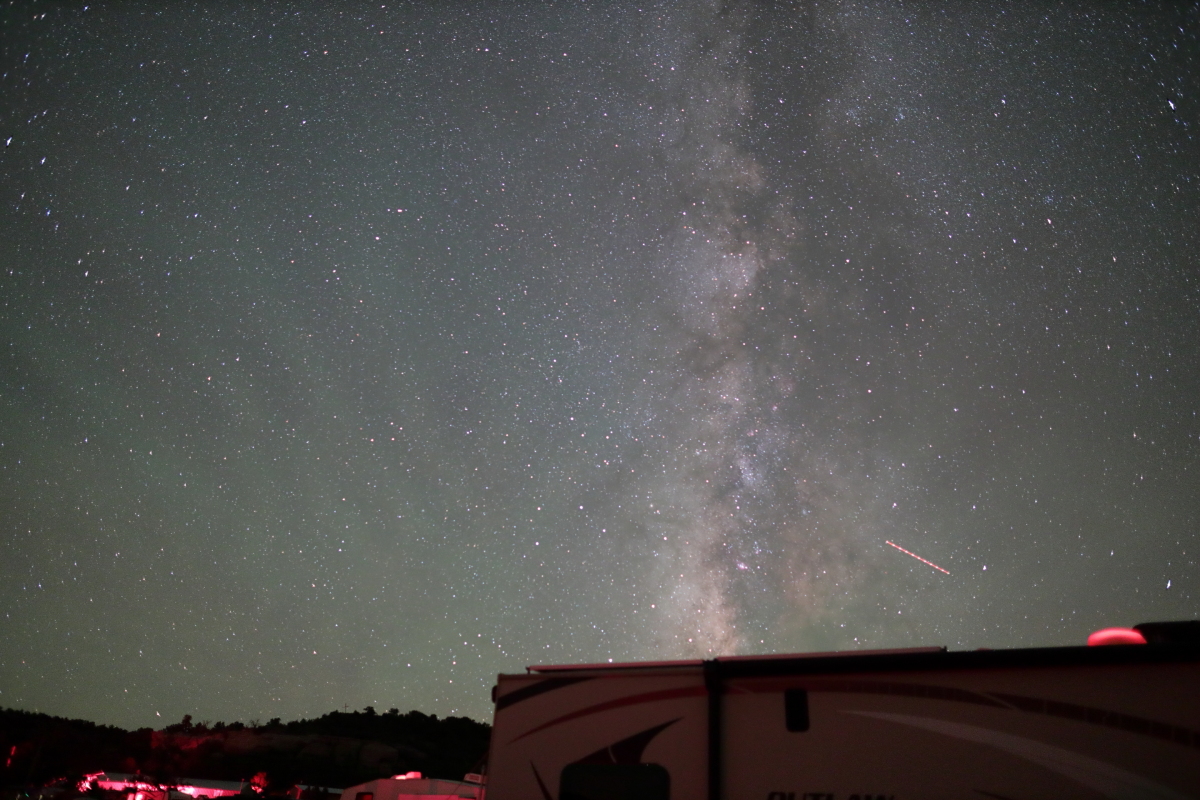 Milky Way and skyglow