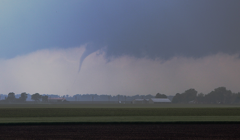 Evolution of a funnel cloud