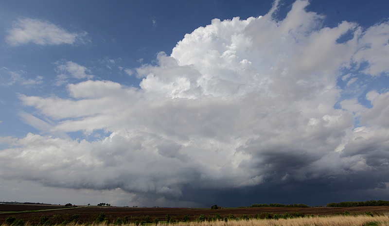 Wide angle shot of the entire storm