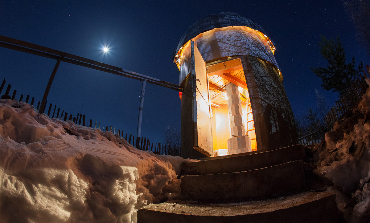 Telescope dome in winter