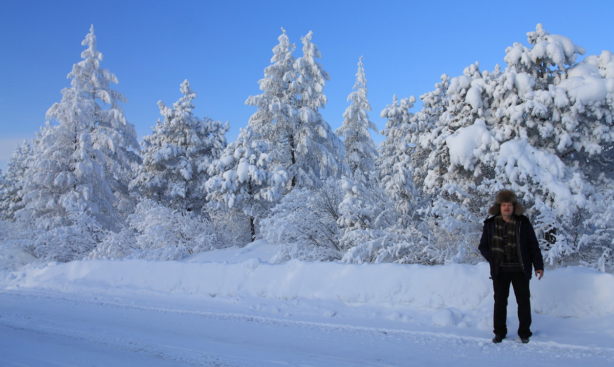 Smoke break in Siberia