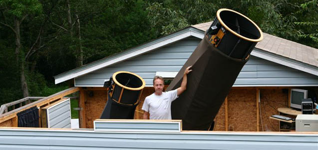 John VeDepo in his observatory